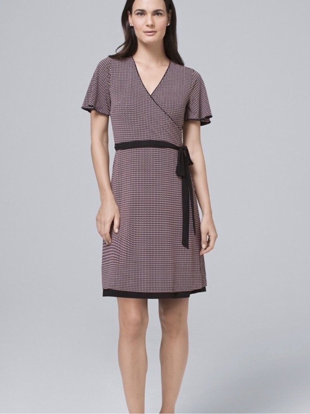 White House Black Market Black Reversible Wrap Dress